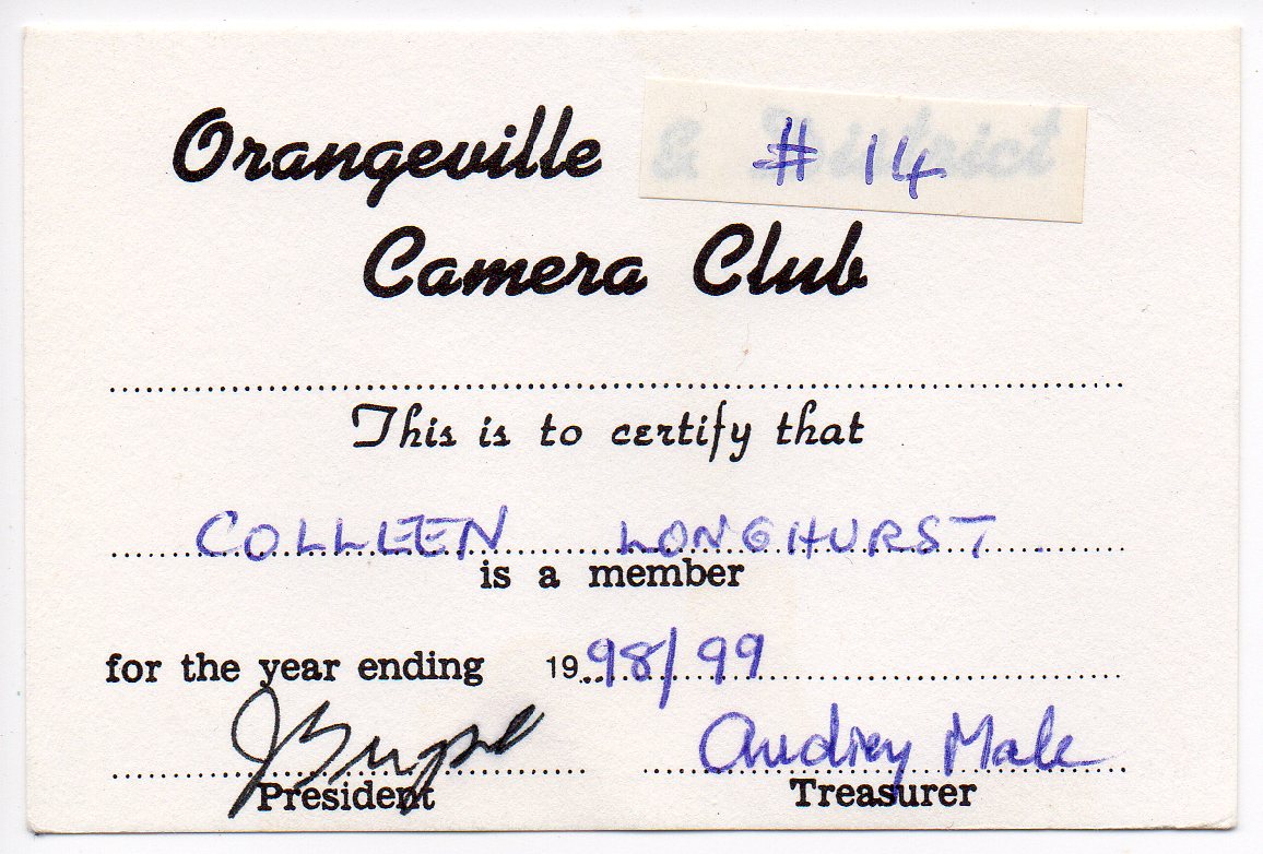 Orangeville Camera Club membership